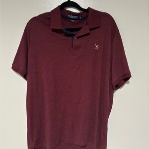 Vintage Polo by Ralph Lauren Men's Maroon Polo Shirt